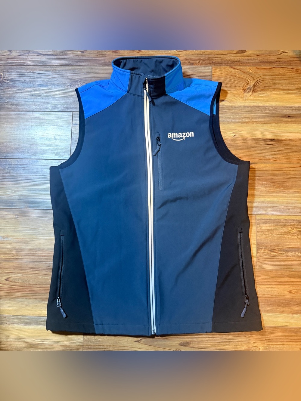 Official Amazon DSP Prime by Luly Yang Blue Reflective Softshell Vest Mens Large